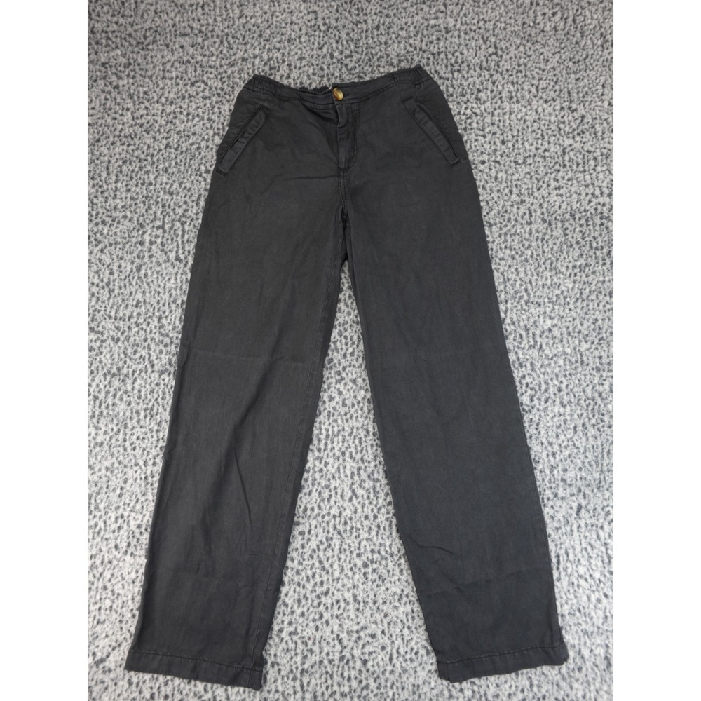 Marine Layer Allison Pant Womens Small Black Good Tencel Cotton Straight Leg